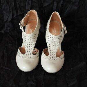 Aldo, 6.5 US, cream heel